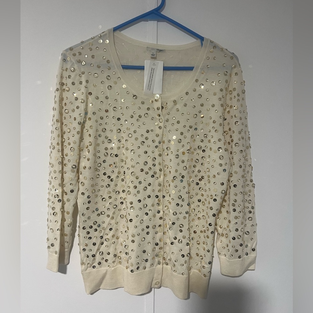 “Halogen”sequined sweater, elegant for any occasion! Size L - Picture 3 of 11